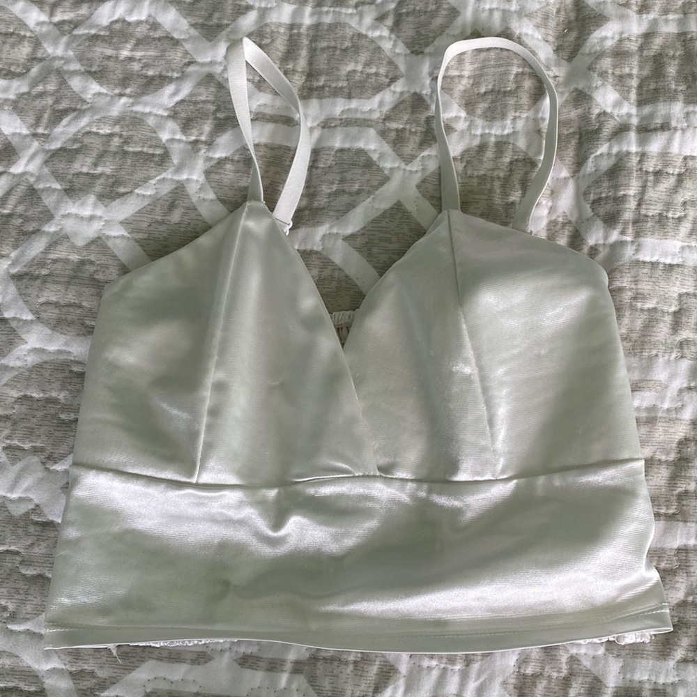 White satin top